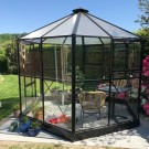 Nyhet! Solid Lysthus 6,5 m². Sort eller mørk grønnlakkert aluminium thumbnail