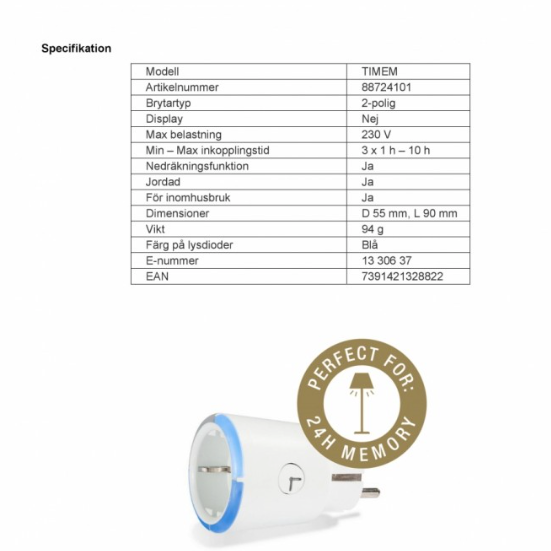 Topolet timer for LED belysning